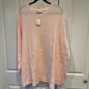Free People Early Night Thermal. Waffle-Knit, Pink. Size XL. NWT
